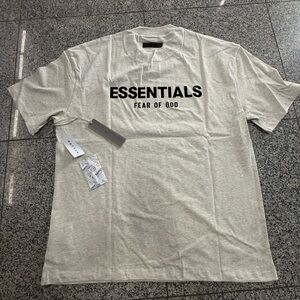 Fear of God ESSENTIALS Crewneck T-Shirt in Oatmeal Heather